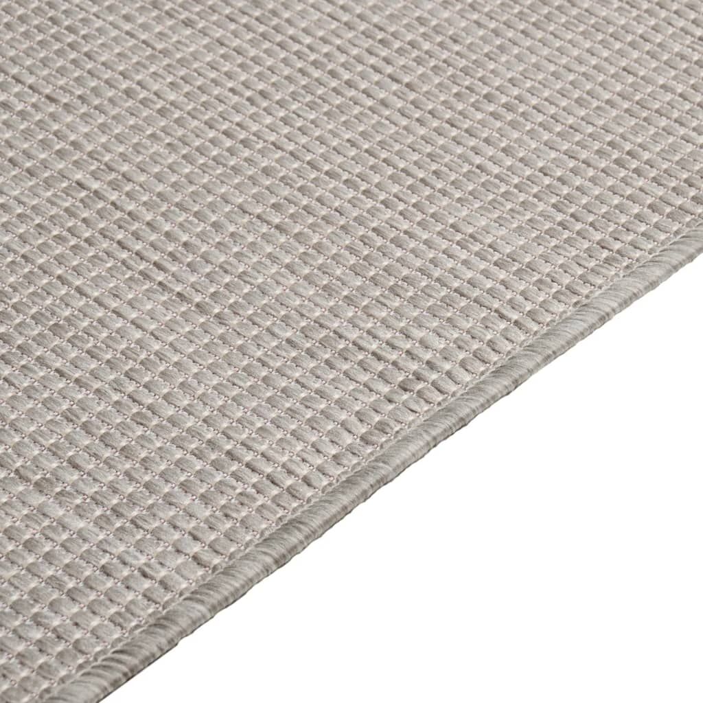Vidaxl Alfombra De Exterior De Tejido Plano Gris Taupe 80x150 Cm_3