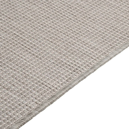 Vidaxl Alfombra De Exterior De Tejido Plano Gris Taupe 80x150 Cm_3