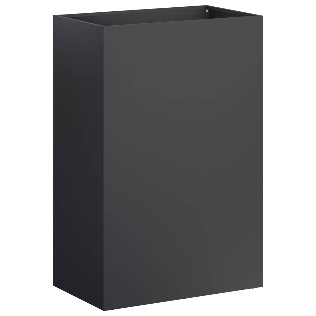 Macetero De Jardín Negro 40 X 30 X 75 Cm Acero Laminado En Frío_0
