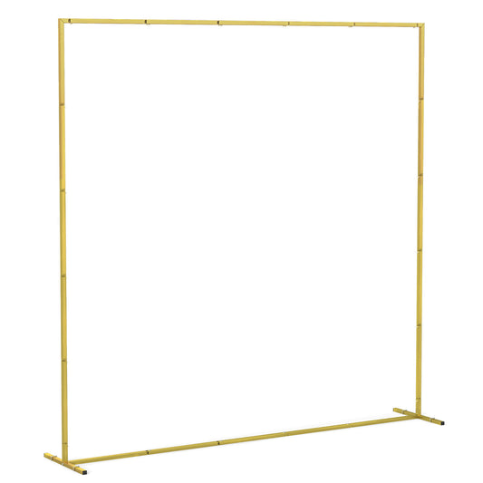 Outsunny Arco De Jardín Para Rosas De Metal Resistente A La Intemperie Dorado_0