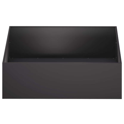Macetero De Jardín 2 Uds. Negro 80 X 80 X 30 Cm_3