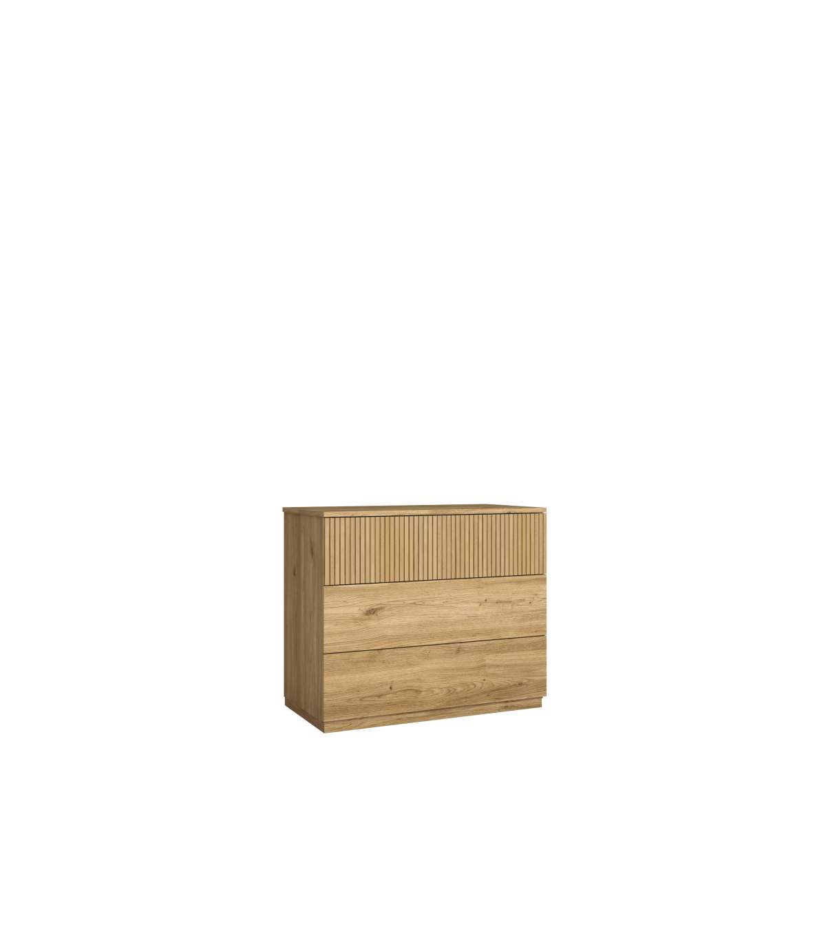 Cómoda Para Dormitorio Modelo Rayan 3 Cajones Acabado Natural, 100cm(ancho) 68.6cm(alto)_5