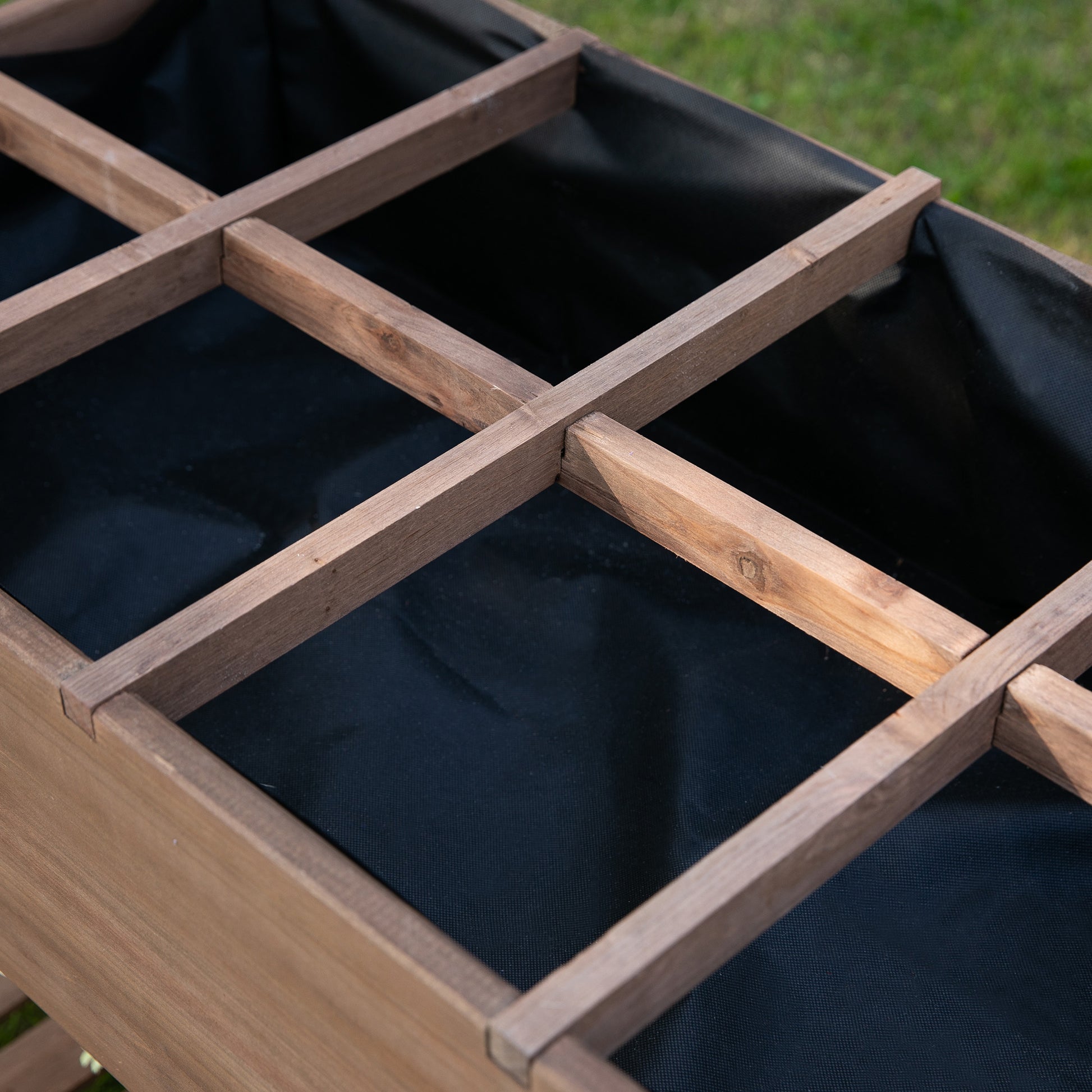 Outsunny Jardinera Elevada De Madera Maciza Para Cultivo De Plantas_3