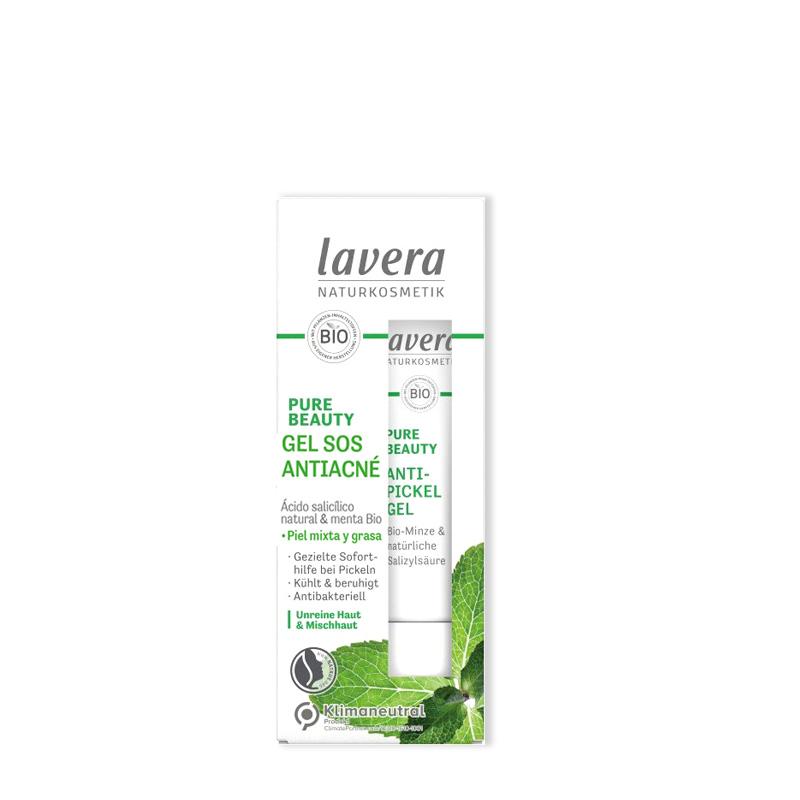 Lavera SOS Gel Anti-Acne, Hortelã Biológica, Zinco e Ácido Salicílico 15ml