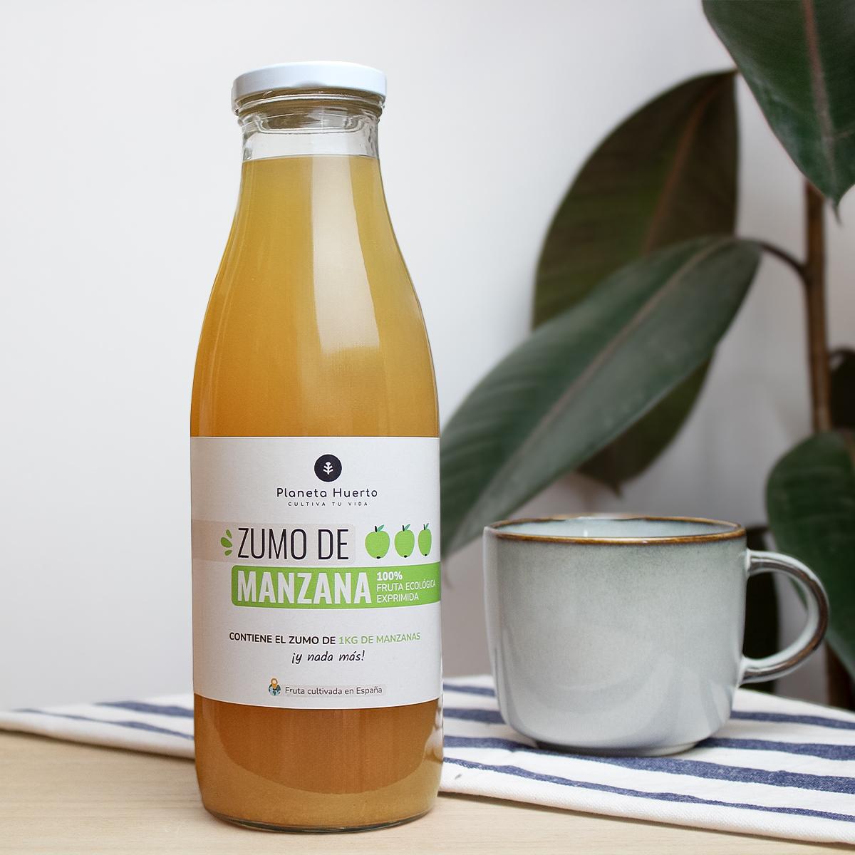 Sumo de maçã 100% extraído do Eco Planeta Huerto 750ml