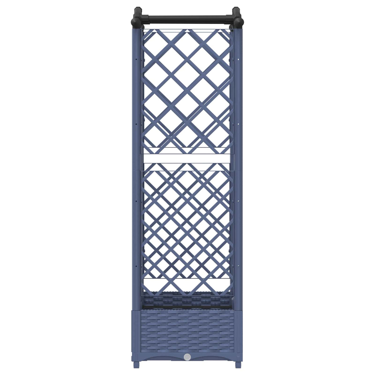 Cama Elevada Con Trellis Y Techo Gris 124 X 40 X 123 Cm Pp_3