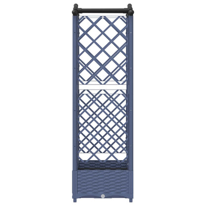 Cama Elevada Con Trellis Y Techo Gris 124 X 40 X 123 Cm Pp_3