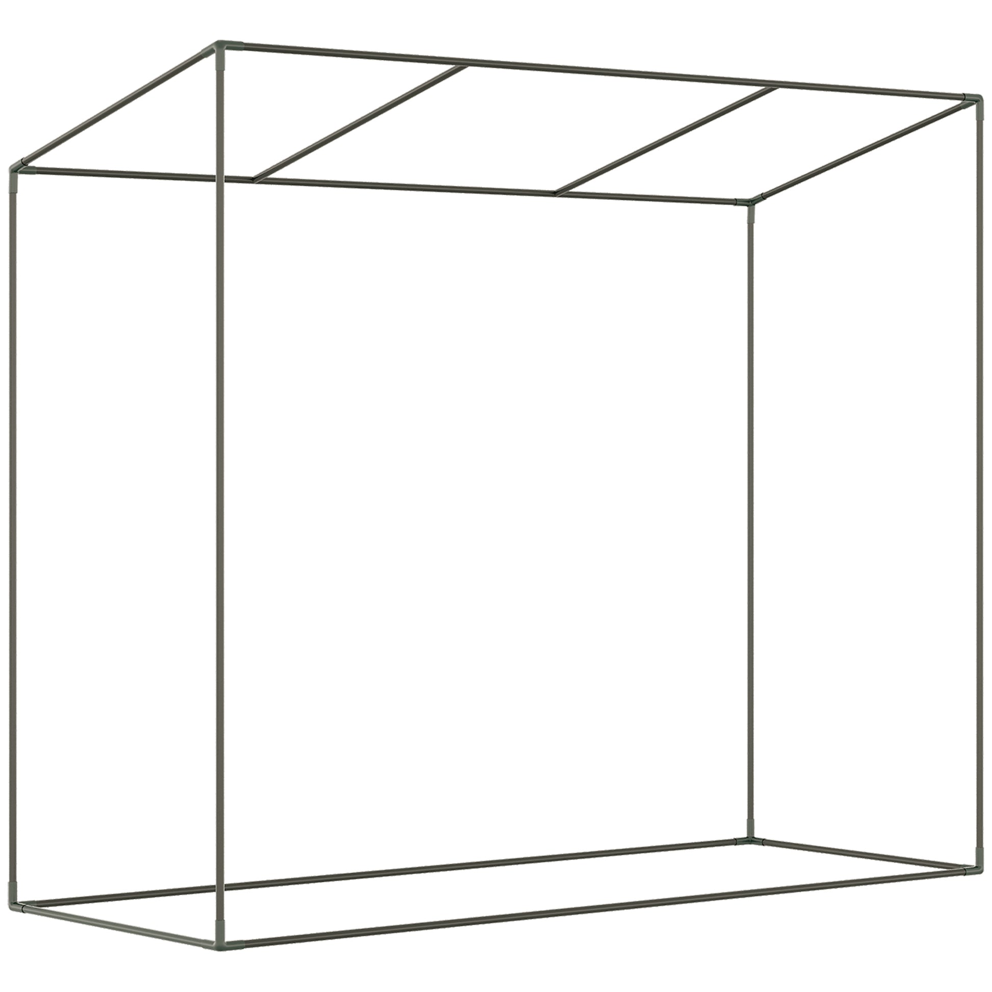 Outsunny Invernadero Pequeño Con Ventanas Para Cultivar Tomates Blanco_4