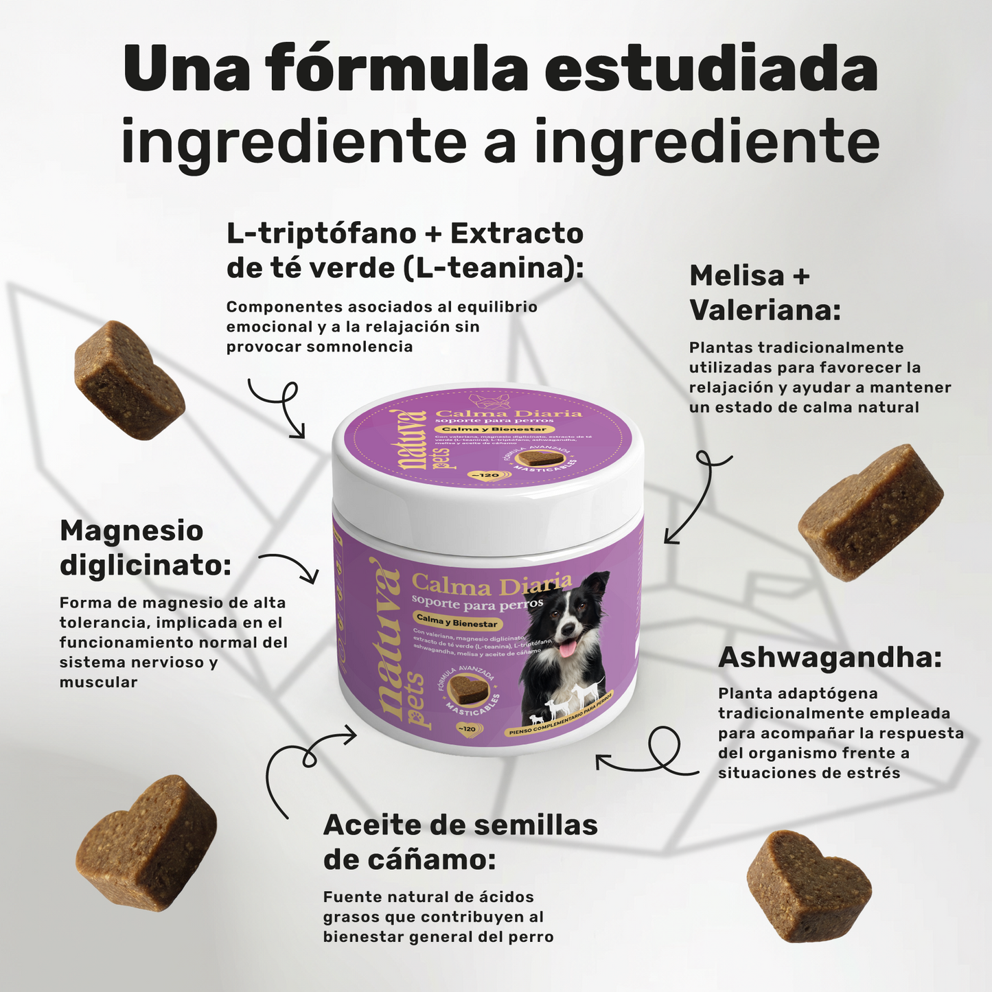 Pack 2x Calmante Para Perros. Calma Diaria Y Bienestar. Suplementos Mascotas. 240 Masticables. Natuva Pets_2