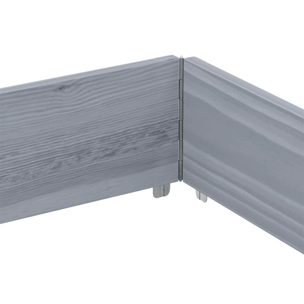 Jardinera De Madera Maciza De Pino Gris 150x100 Cm_5