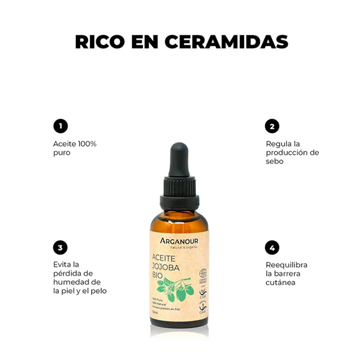 Óleo de jojoba 100% BIO Arganour 50ml