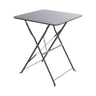 Mesa quadrada em metal cinzento antracite mate, 60X60X71 cm.