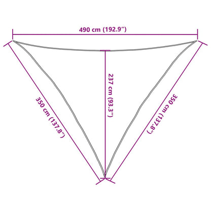 Vidaxl Toldo De Vela Hdpe Rojo 160 G/m² 3,5x3,5x4,9 M_2