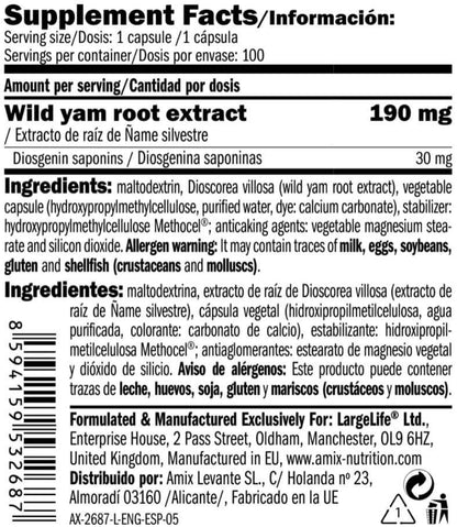 Diosgen Stimulator - 100 Cápsulas - Complejos H Crecimiento - Amix Nutrition_5