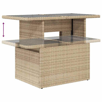 Set Sofás De Jardín 7 Piezas Y Cojines Ratán Sintético Beige / Vetonek_2