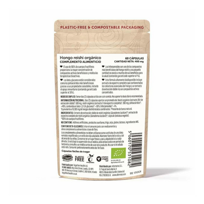 Cogumelo Reishi Biológico Together Healht 60 Cápsulas