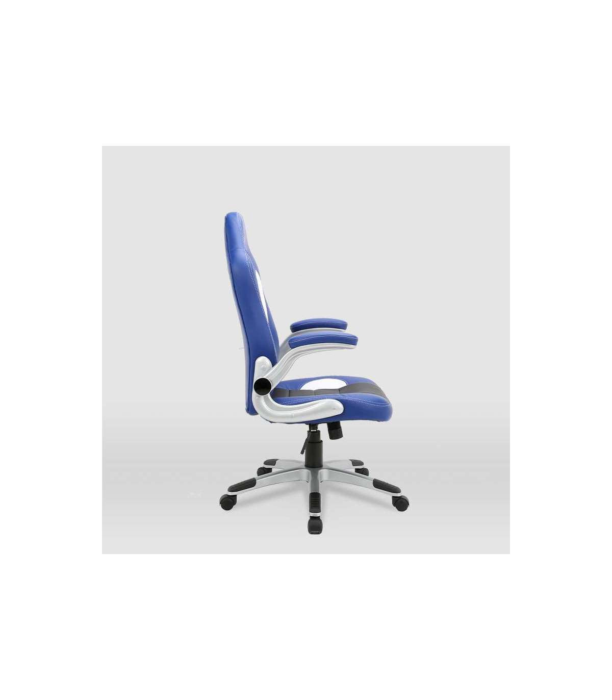 Silla De Escritorio Victoria En Azul Y Negro. Alto: 112-120, Ancho: 70, Fondo: 51_1