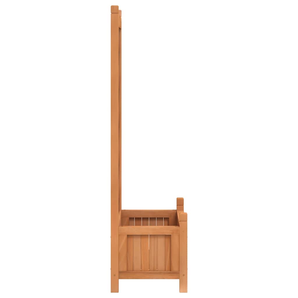Jardinera Con Enrejado Marrón 55x29,5x110 Cm Madera Maciza De Abeto_4