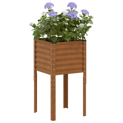Maceta Para Jardín Oxidado 45 X 45 X 88 Cm Acero Galvanizado_1