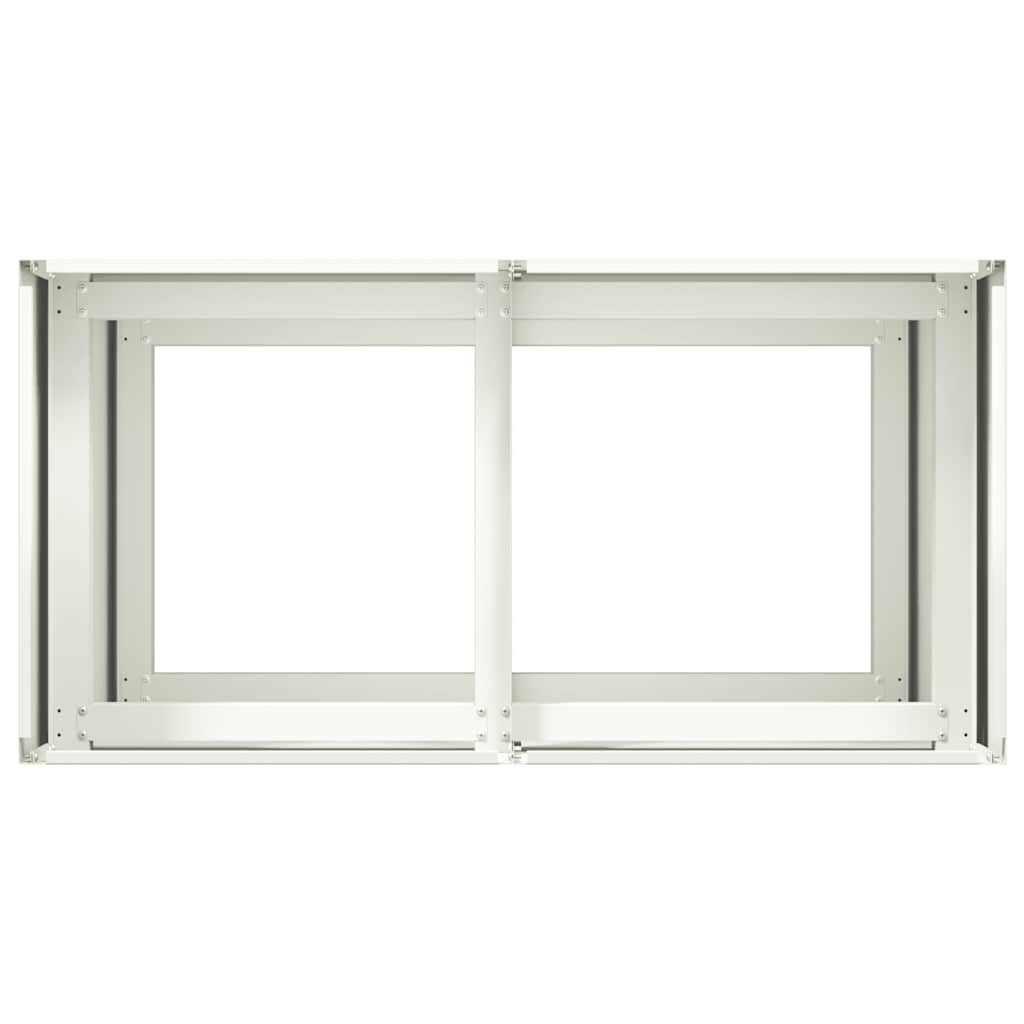 Jardinera De Acero Laminado En Frío Blanco 80x40x80 Cm_4