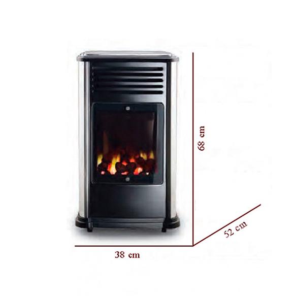 Fogão a gás portátil Manhattan metalizado Fireside 3,4 kW 