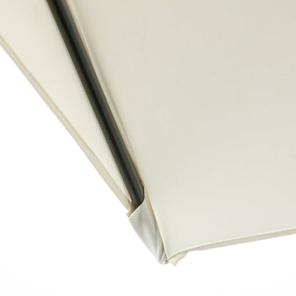 Outsunny Media Sombrilla 230x130x245 Cm Parasol De Pared Con Manivela Beige_3