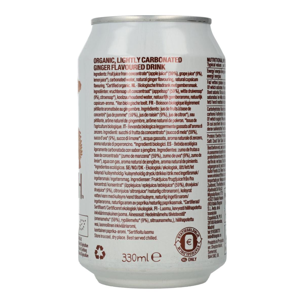 Pack x6 Refrigerante de Gengibre Whole Earth 330ml