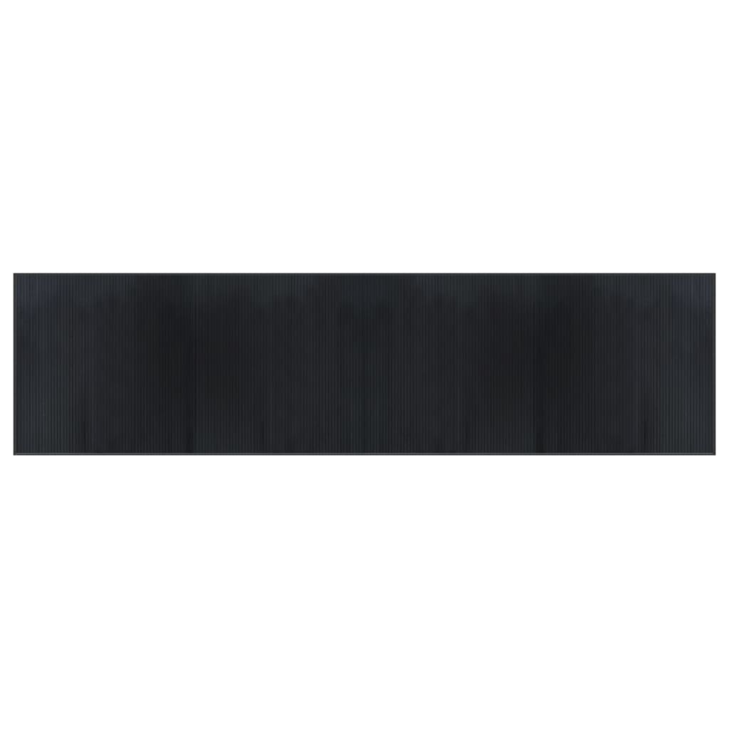 Alfombra Rectangular Bambú Negro 100x400 Cm / Vetonek_2