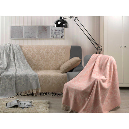 Cobertor xadrez rosa 130x170cm