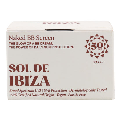 BB cream SPF50 PA+++, Crema facial protectora con color nude, 35 g