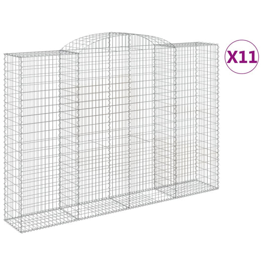 Cestas De Gaviones 11 Uds Forma De Arco Hierro 300x50x200/220cm_0