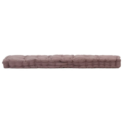 Vidaxl Cojín Para Palés Algodón Gris Taupe 120x40x7 Cm_1