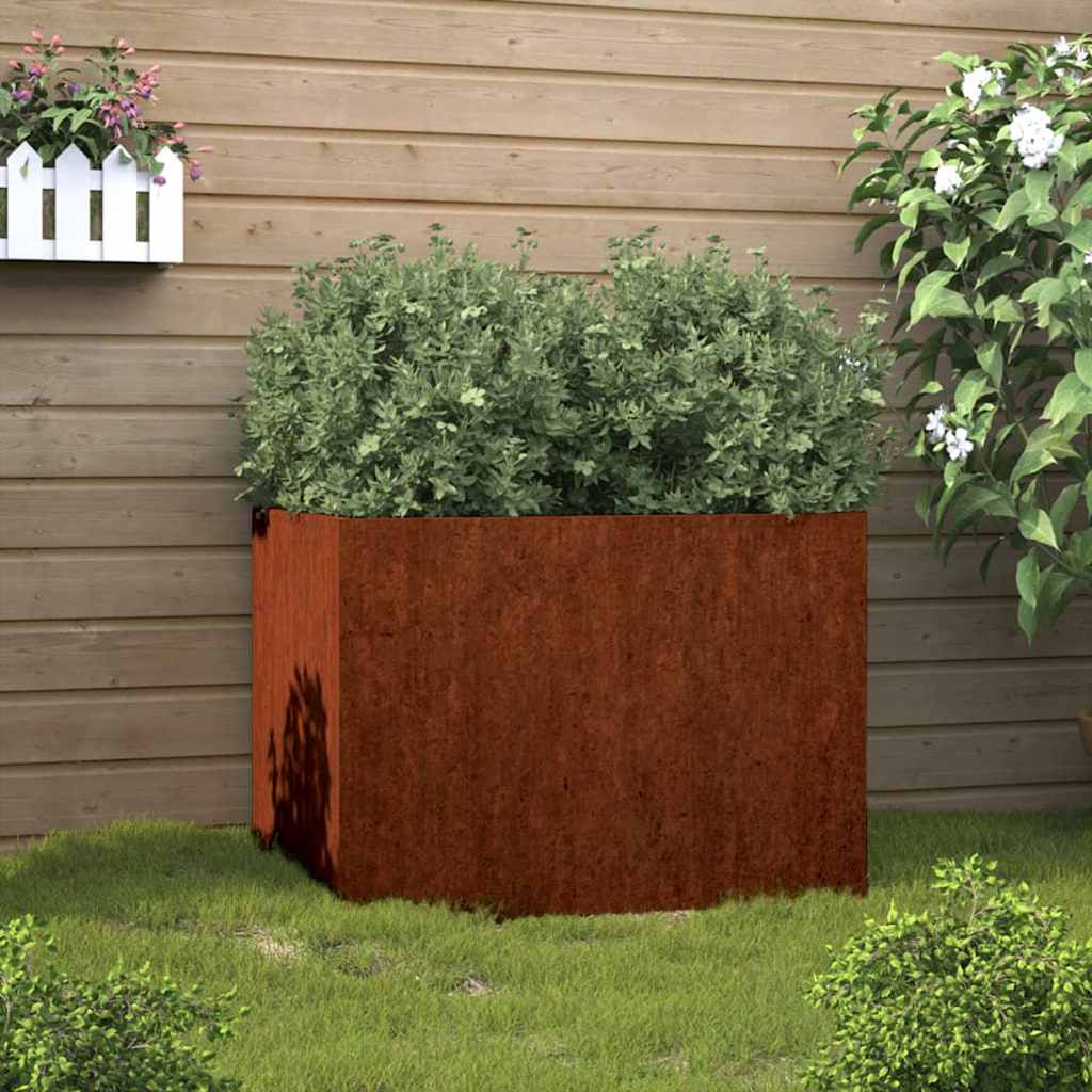 Jardinera De Acero Corten 62x47x46 Cm_1