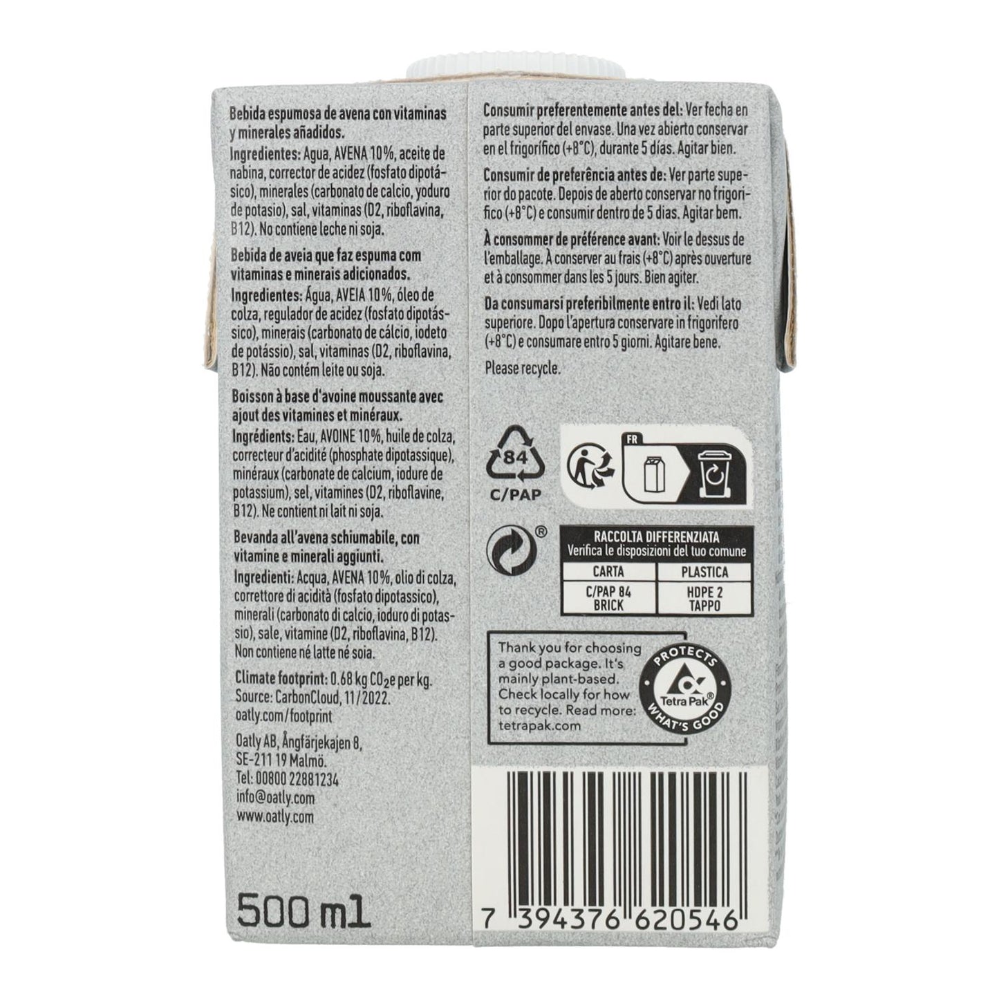 Barista Bebida de Aveia Aveia 500 ml