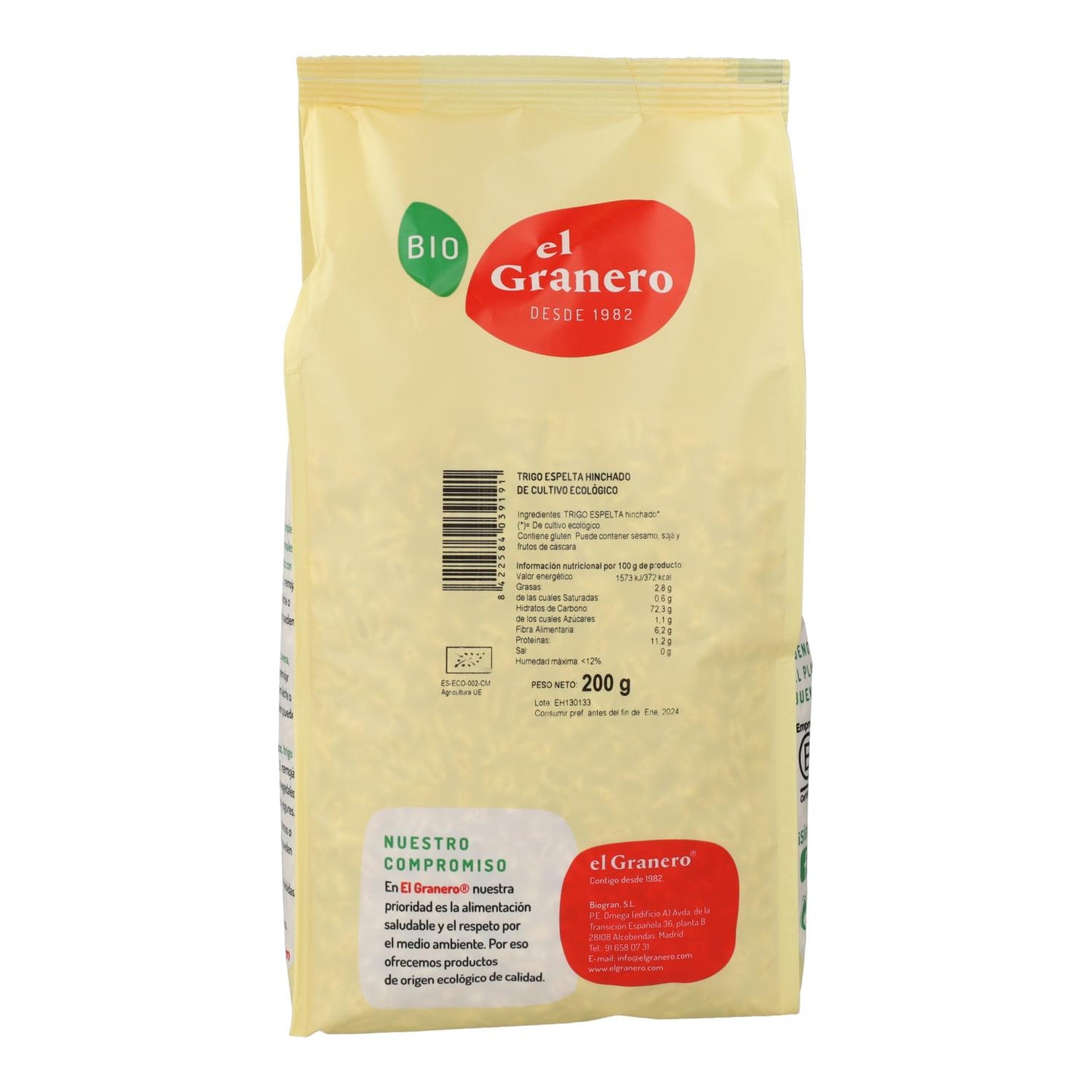 Espelta Tufada Biológica El Granero, 200 g 