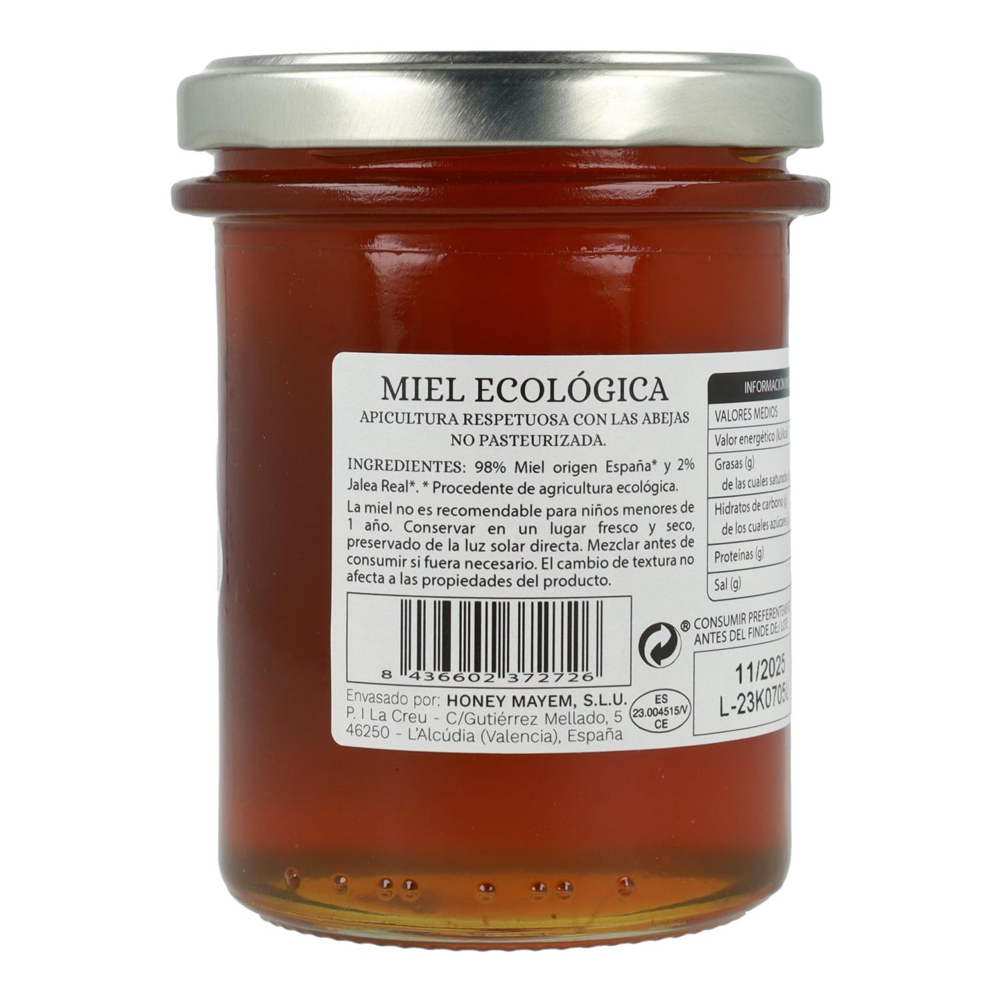 Mel Biológico Mayem com Geleia Real 275 g