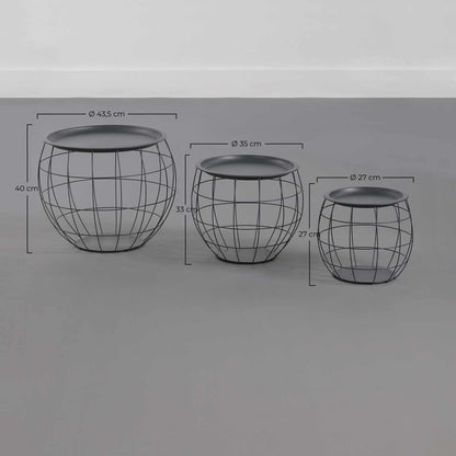 Kit 3 Mesitas De Centro Redondas Baloon Thinia Home_5