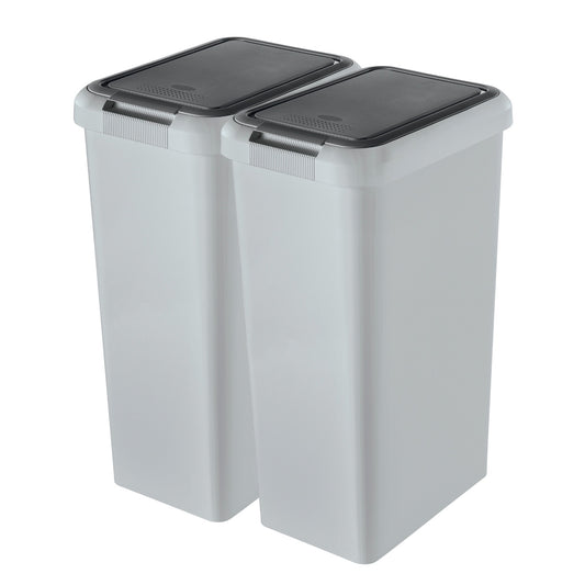 Set 2 Cubos touch & Lift De 45l Gris_0