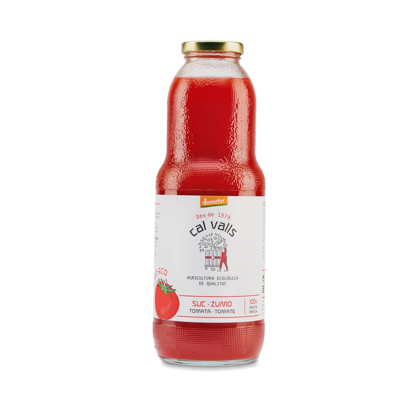Sumo de tomate biológico Cal Valls 1L