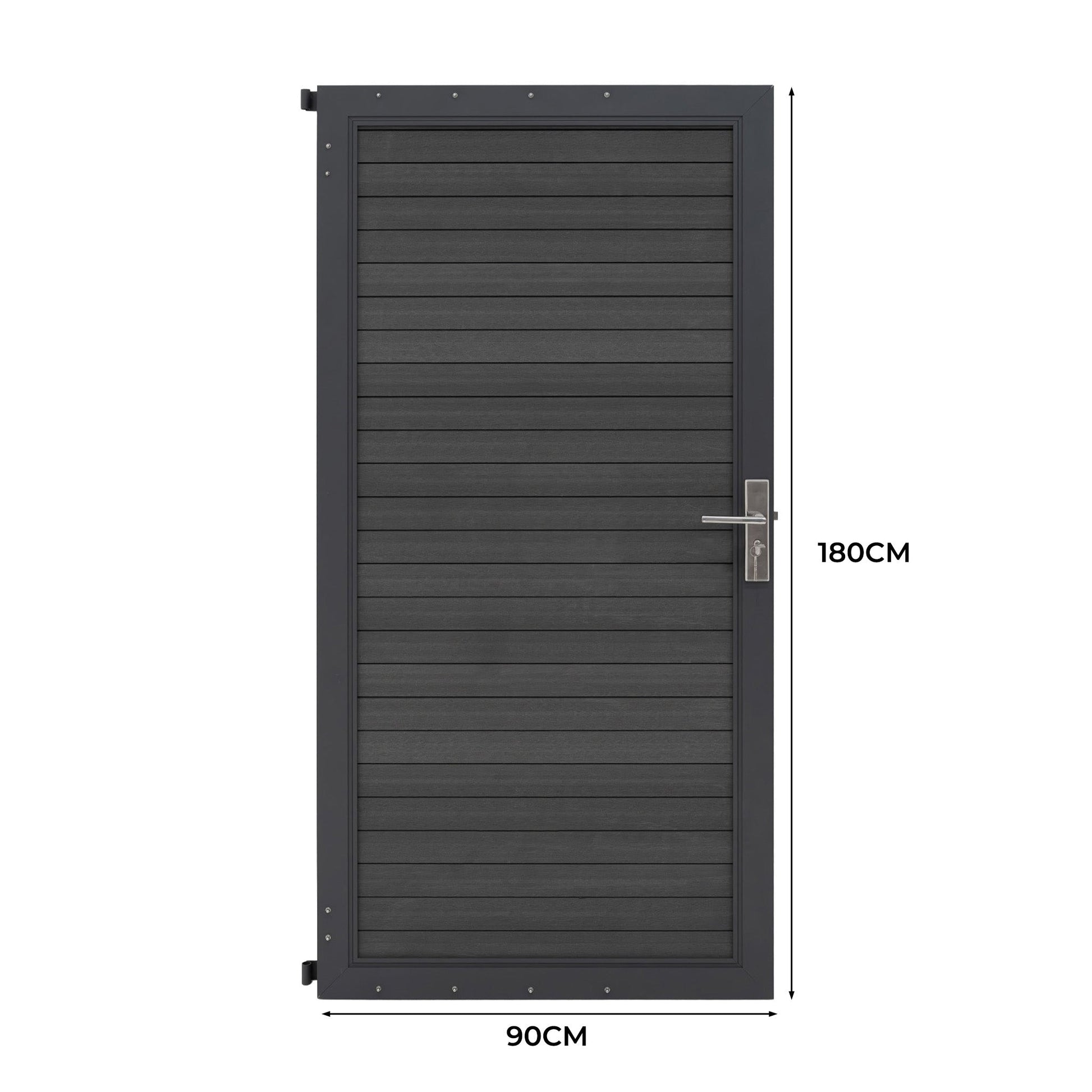 Puerta Para Vallas Para Exteriores De Wpc Y Aluminio | Gris_4