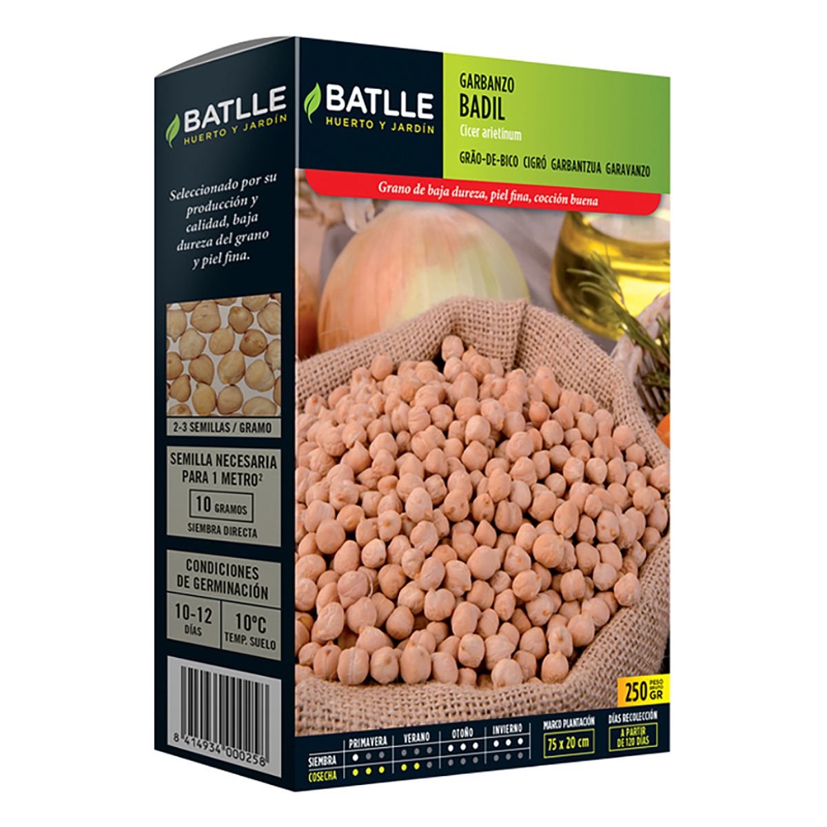 Sementes de grão-de-bico Badil 250 g Batlle