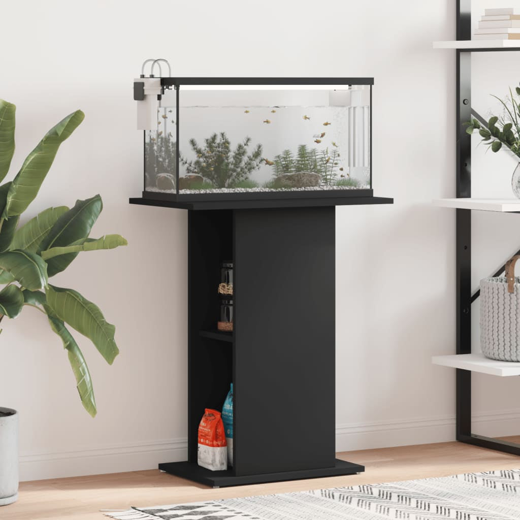 Vidaxl Soporte Para Acuario Madera De Ingeniería Negro 60,5x36x72,5 Cm_1
