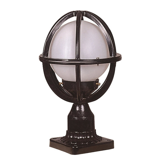 Aplique De Pared Para Exterior, Abs , Negro, 35x35x20, Casquillo E 27 Max 60 W