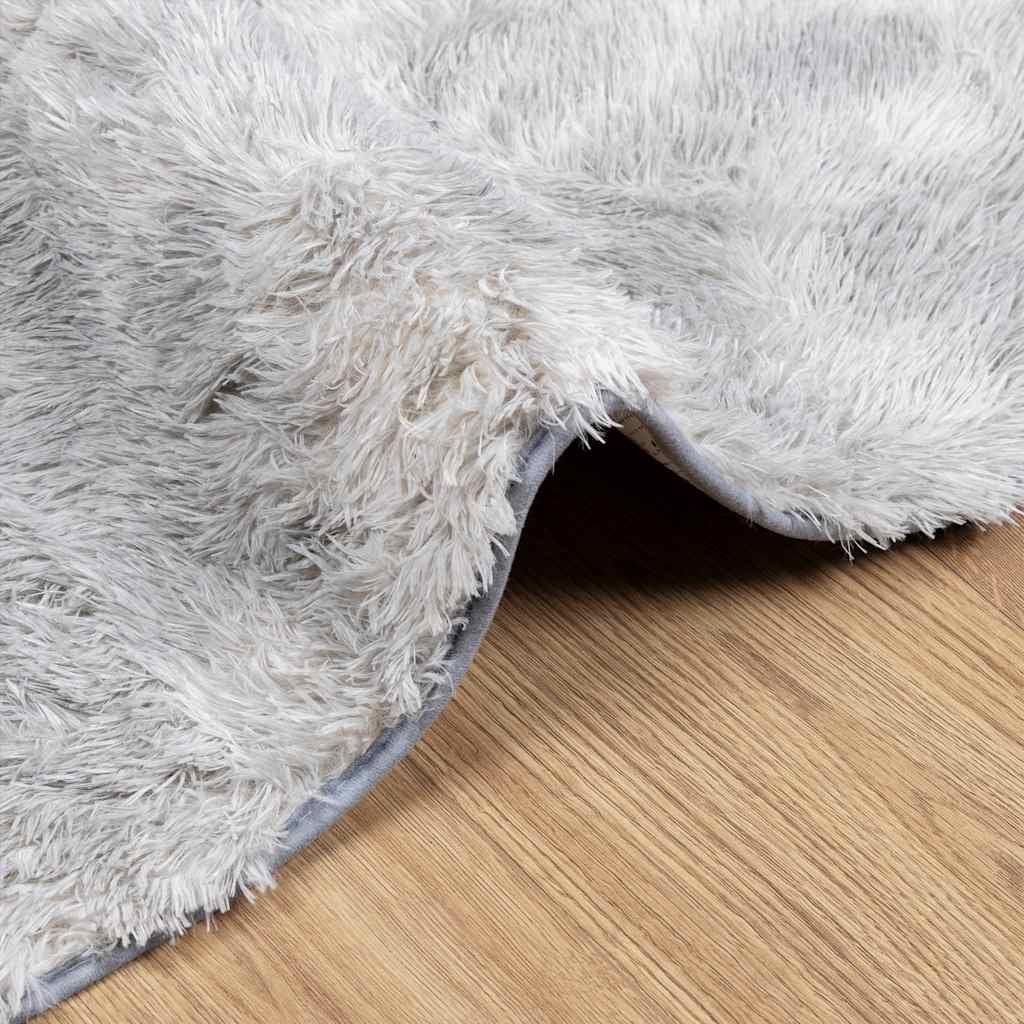 Vidaxl Alfombra De Pelo Largo Navarra Gris Claro 240x240 Cm Poliéster_4