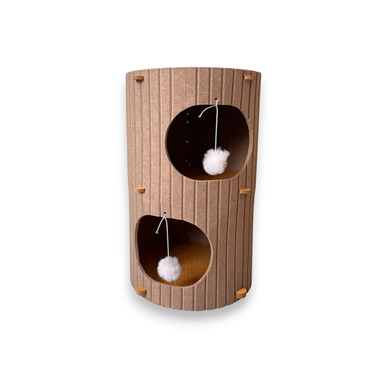 Casa De Fieltro Para Gatos Mediterráneo Refugio Cálido Y Portátil De Fieltro Althea Living 60x40x40cm_0