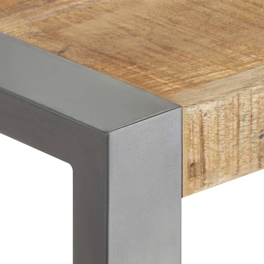 Mesa De Comedor Madera Maciza De Mango Rugosa 70x70x75 Cm_1
