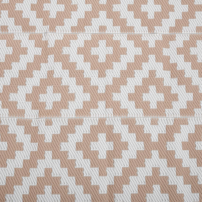 Outsunny Alfombra De Exterior 182x274 Cm Con Patrón Geométrico De Rombos_4