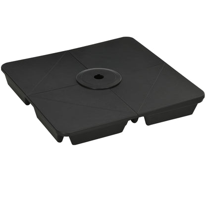 Outsunny Pesos Para Base De Sombrilla En Voladizo De 4 Piezas 90x90x10,5cm Negro_0