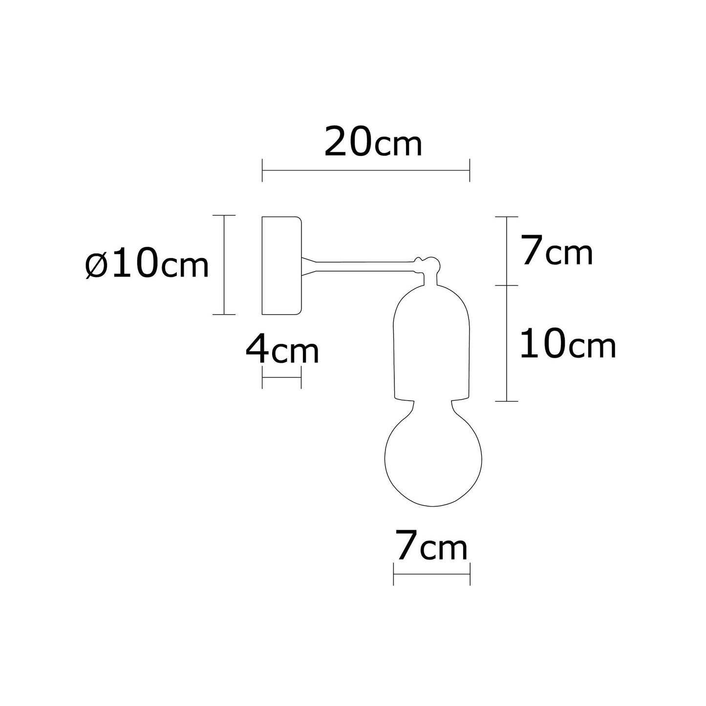 Aplique De Pared, Madera , Natural, 7x7x20, Casquillo E 27 Max 40 W