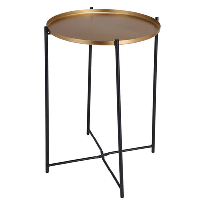 Well Home Mesa Auxiliar Redonda En Metal Color Dorado Ø35x47cm_3